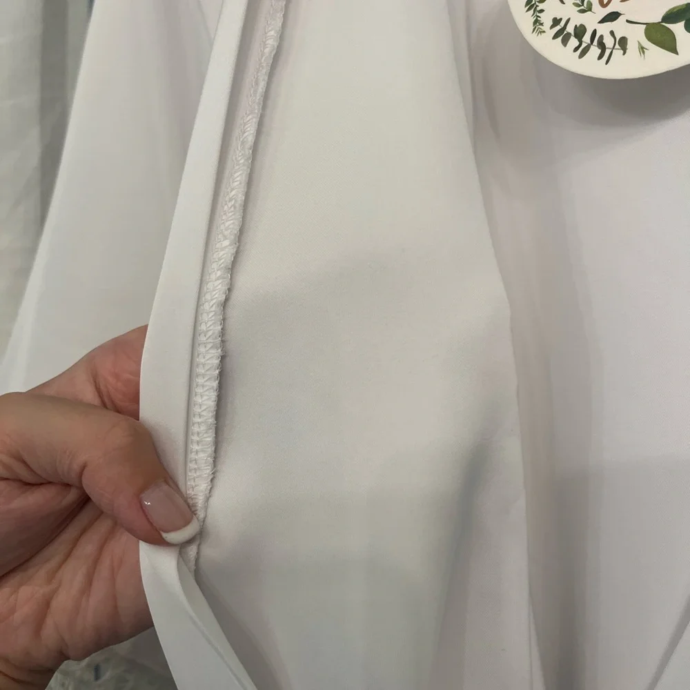 White Silk Robe - Picture 3 of 4